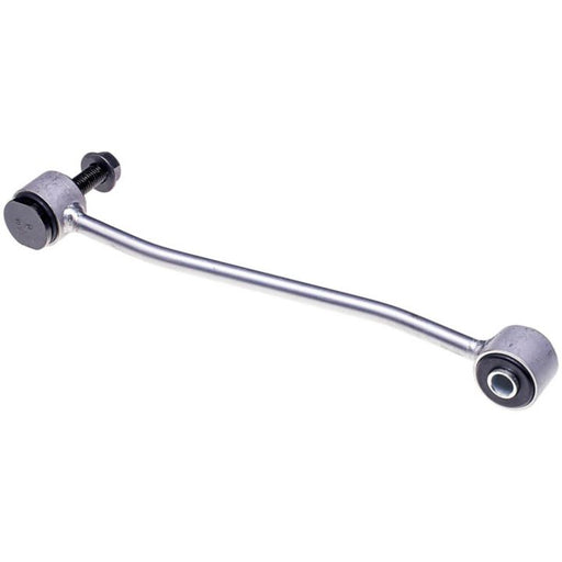 A SL85505XL ProSeries OE+ Stabilizer Link featuring metal construction, rubber bushings, and a bolt.