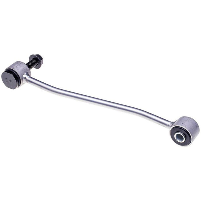 A SL85505XL ProSeries OE+ Stabilizer Link featuring metal construction, rubber bushings, and a bolt.