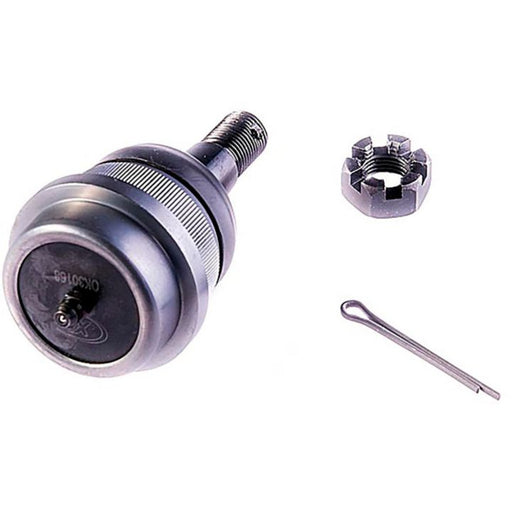 The B3134XL NASCAR Advantage Ball Joint - Front is displayed with a threaded stud, castle nut, and cotter pin on a white background.