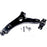 CB30827 ProSeries OE+ Control Arm in black, complete with a bolt, nut, and additional small hardware.