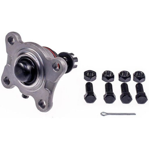 Close-up of the B9519XL NASCAR Advantage Ball Joint - Front featuring a metal bracket, black knob, five black bolts, five black nuts, and a small pin.