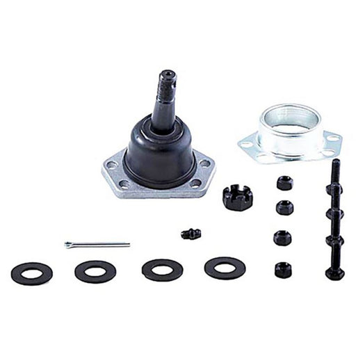 B5208XL NASCAR Advantage Ball Joint - Front assembly kit with various metal and rubber components laid out on a white background.