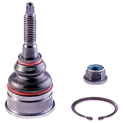 BJ85126XL NASCAR Advantage Ball Joint - Front featuring a threaded stud, a nut, and a retaining ring included.