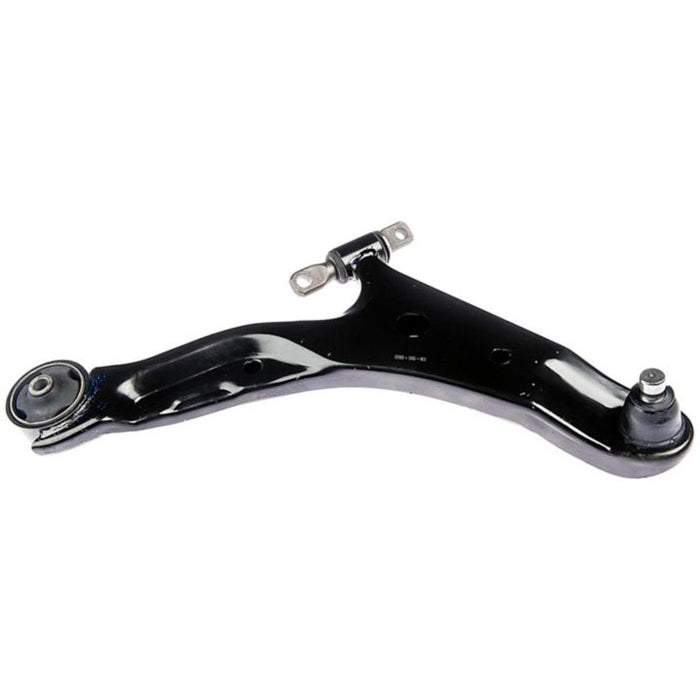 The CB60064 ProSeries OE+ Control Arm is a black automotive component with a shiny finish and mounting points at each end.