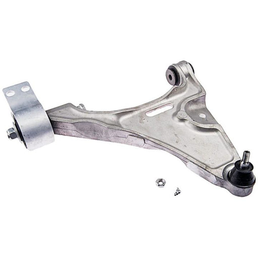 A CB90323 ProSeries OE+ Control Arm with an attached ball joint and bushings, along with a few screws.