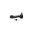 A 1546536 Pro-Series OE Pitman Arm in black, featuring a pivoting joint and additional hardware components, showcased on a white background.