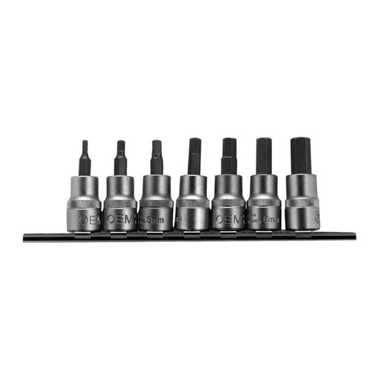 44004 Metric Hex Socket Set, 3/8-in Drive, 7-pc