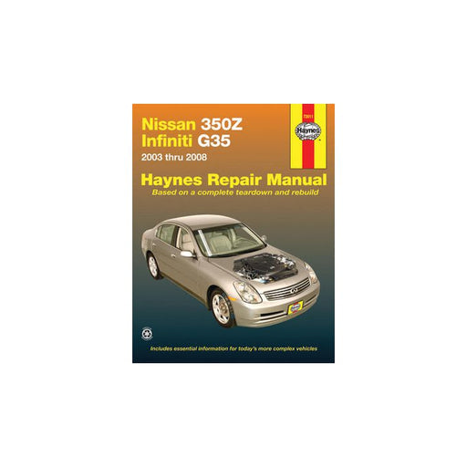 72011 Haynes Repair Manual, Nissan 350Z and Infinity G35