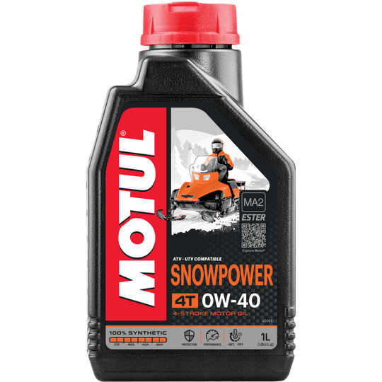 Motul Snowpower 0W40 4T 4-Cycle Synthetic Motor Oil, 1-L