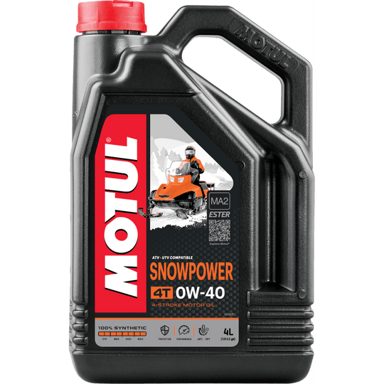 Motul Snowpower 0W40 4T 4-Cycle Synthetic Motor Oil, 4-L