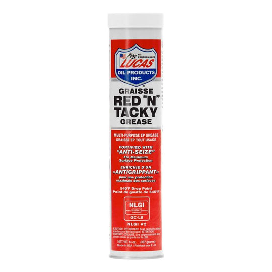 10005 Lucas Red & Tacky Grease Cartridge, 14-oz
