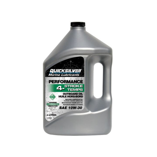 858046QC1 Quicksilver 4-Cycle 10W30 Outboard Oil, 4-L
