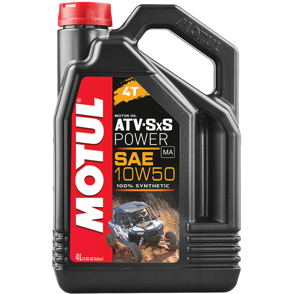 Motul 10W50 Synthetic ATV/UTV Oil, 4-L