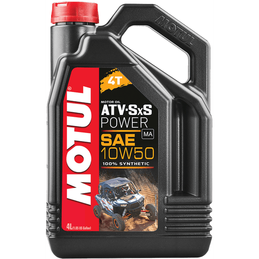 Motul 10W50 Synthetic ATV/UTV Oil, 4-L