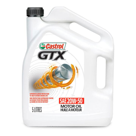 00014-3A Castrol GTX 20W50 Conventional Motor Oil, 5-L