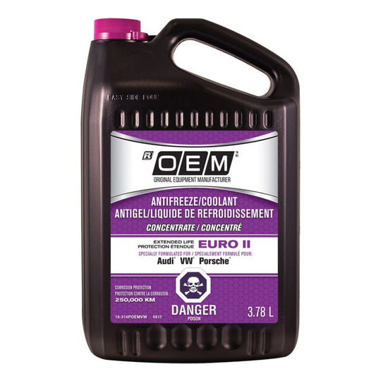 16-314POEMVW OEM Concentrated Anti-Freeze/Coolant, Audi/Volkswagen/Porsche, 3.78-L