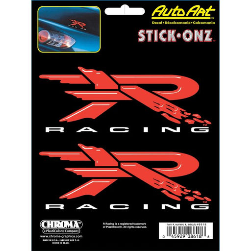8618 R-Racing Decal, 6 x 8-in, Red