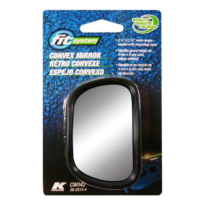 CW042W K Source Wedge Shaped Blind Spot Mirrors, 3-3/4 x 2-in, 2-pk
