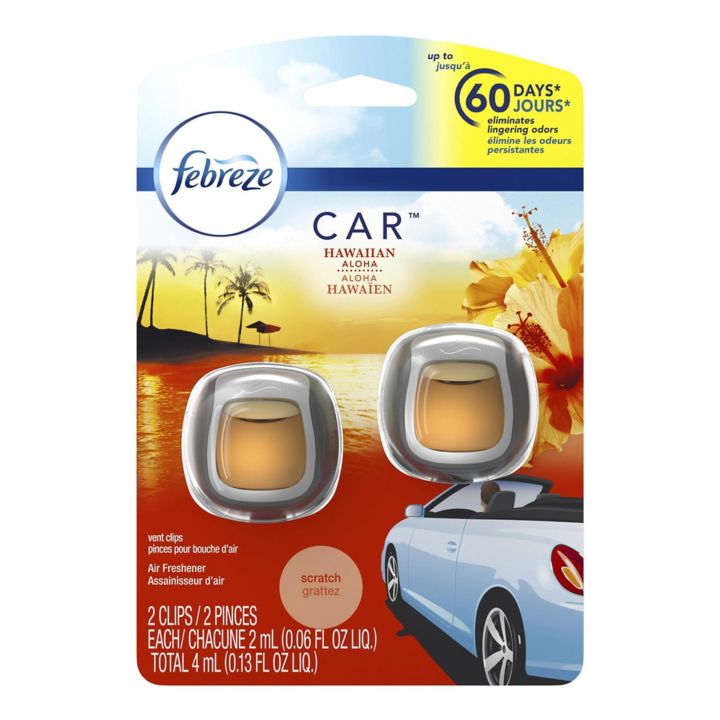 Febreze Car Vent Clips, 2-pk, Hawaiian Aloha — Partsource