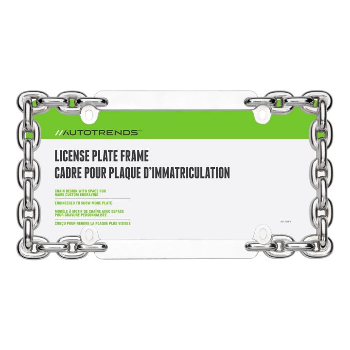 46009-3 Chrome Chain License Plate Frame