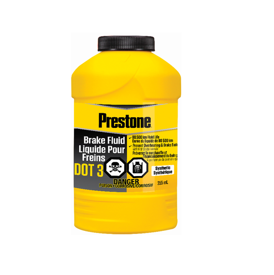 Prestone DOT 3 Brake Fluid, 355-mL