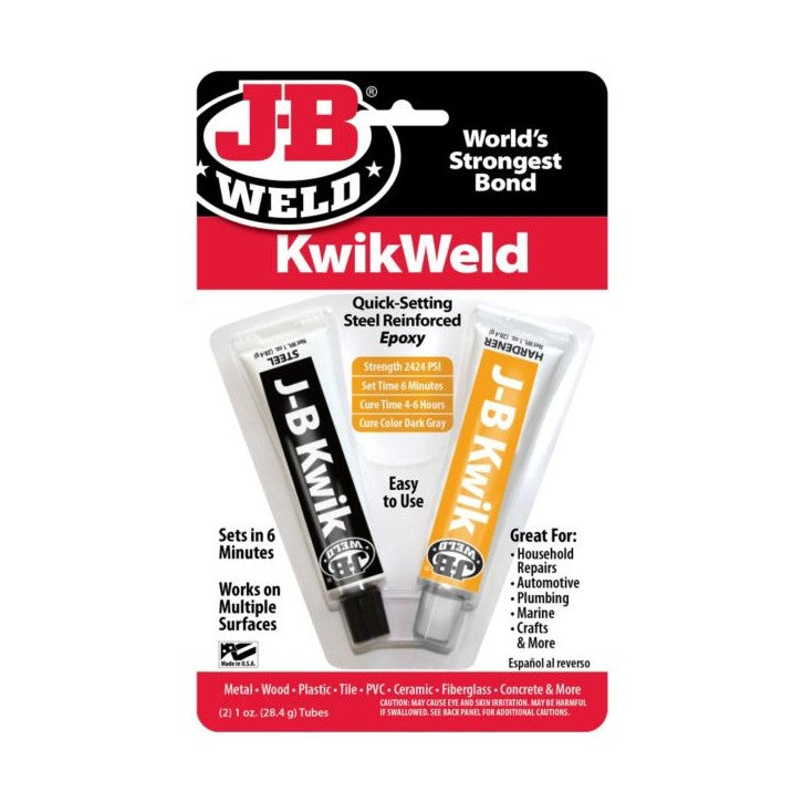 8276 J-B Weld Quick-Setting Steel Reinforced Epoxy, 28-g