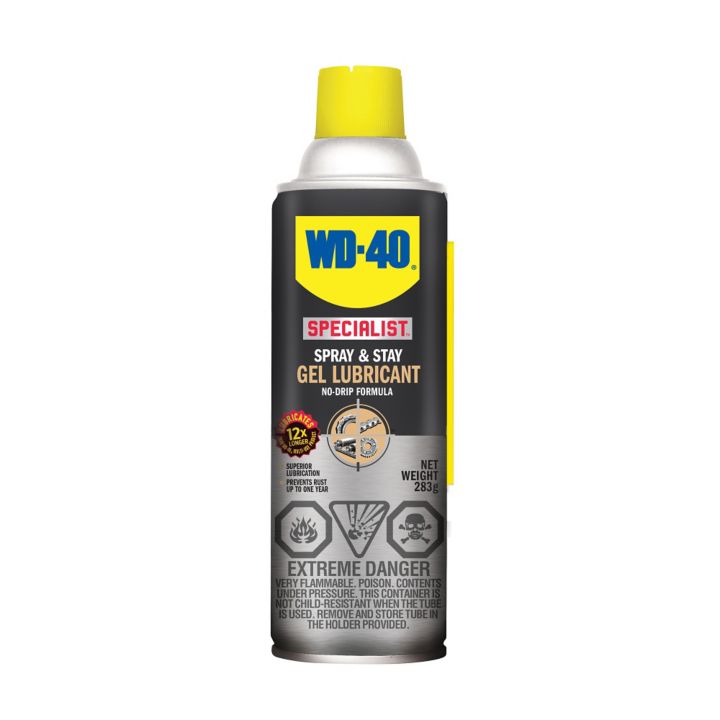 02221 WD-40 Specialist Spray & Stay Gel Lubricant, 283-g