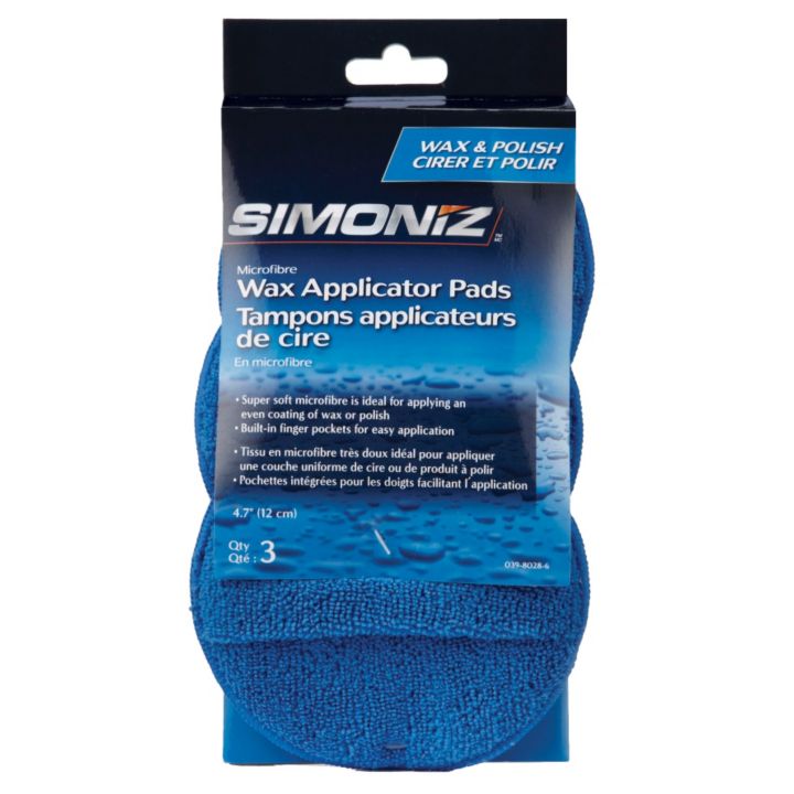 0398028 Simoniz Microfibre Wax Applicator Pads, 3-pk — Partsource