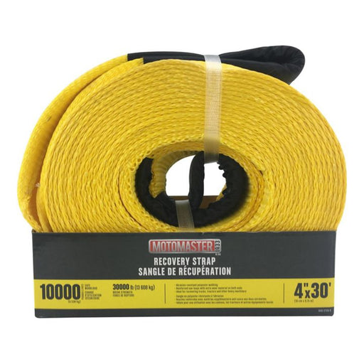 CA833 30,000-lb Recovery Strap with Loop Ends, 4-in x 30-ft