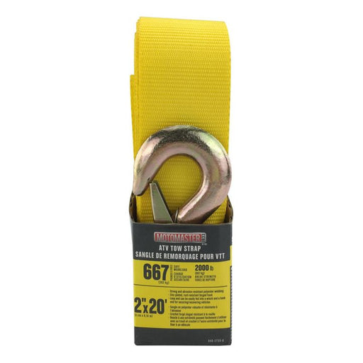 MotoMaster 2,000-lb ATV Tow Strap with Hook, 2-in x 20-ft