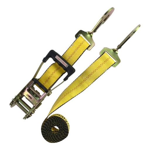 CA857 10,000-lb Padded D-Handle Ratchet Tie Down Strap with Snap Hook, 2-in x 8-ft