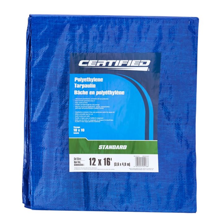 BLUE Poly Tarp, 12 x 16-ft