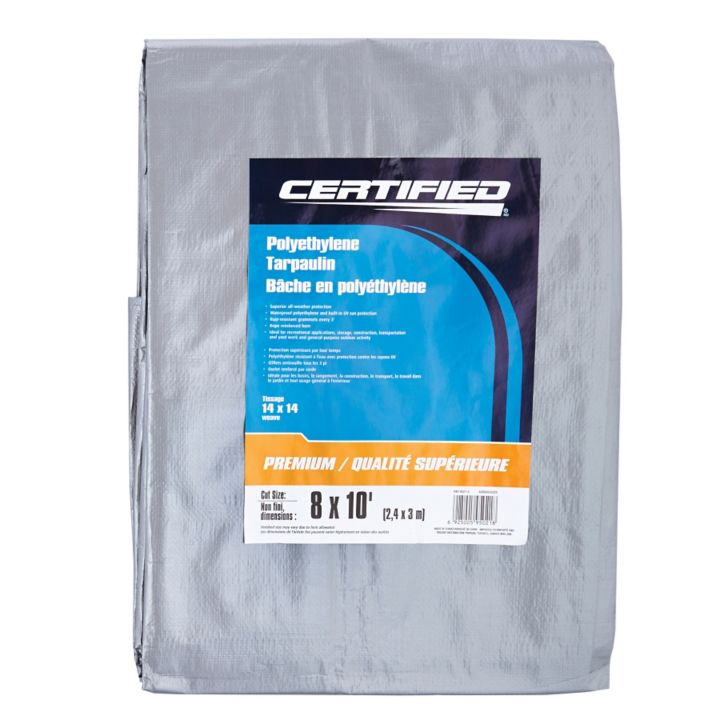 Heavy Duty Poly Tarp, 8 x 10-ft