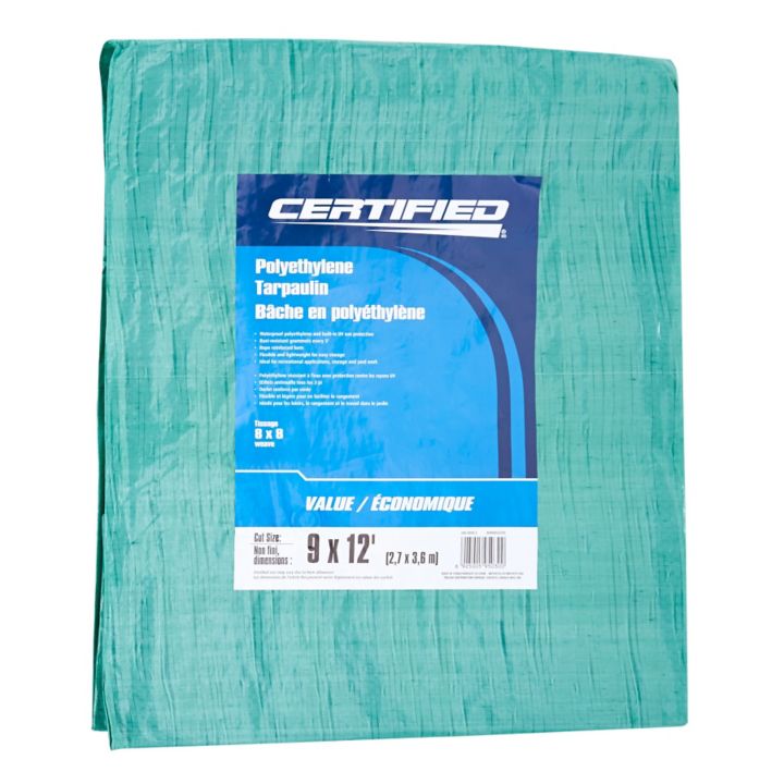 tarps canada 0405030 Light Duty Poly Tarp, 9 x 12-ft — Partsource