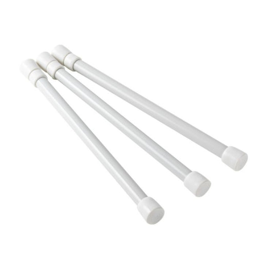 44063 White Cupboard Bars, 3-pk
