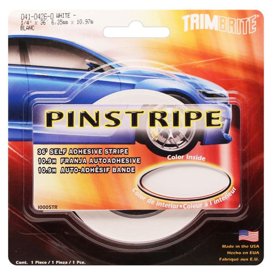 Trimbrite Solid Stripe, Assorted Colours, ¼-in x 36-ft