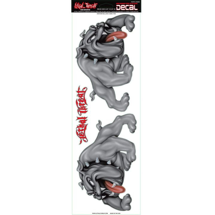 0412591 Lethal Threat Side View Bulldog Banner Decals, 6-in x 18-in