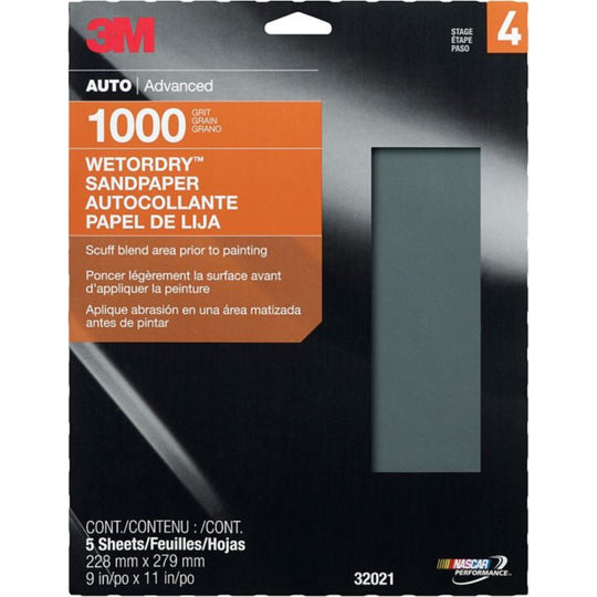3M WetorDry Sandpaper, 9-in x 11-in, 5-pk
