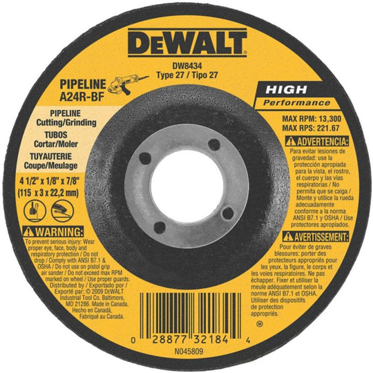DEWALT Pipeline Cutting/Grinding Wheel