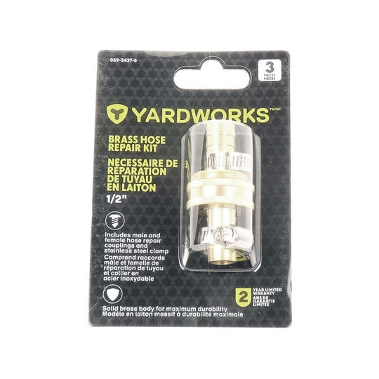 LY-7737 Yardworks Brass Hose Repair Kit, 1/2-in
