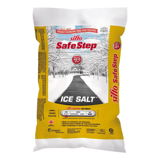 Sifto Safe Step Ice Salt Bag, Adds Traction, Rock Salt, 10-kg