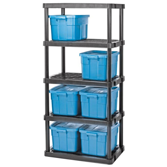 Certified 5-Shelf Resin Rack, 36 x 24 x 72-in