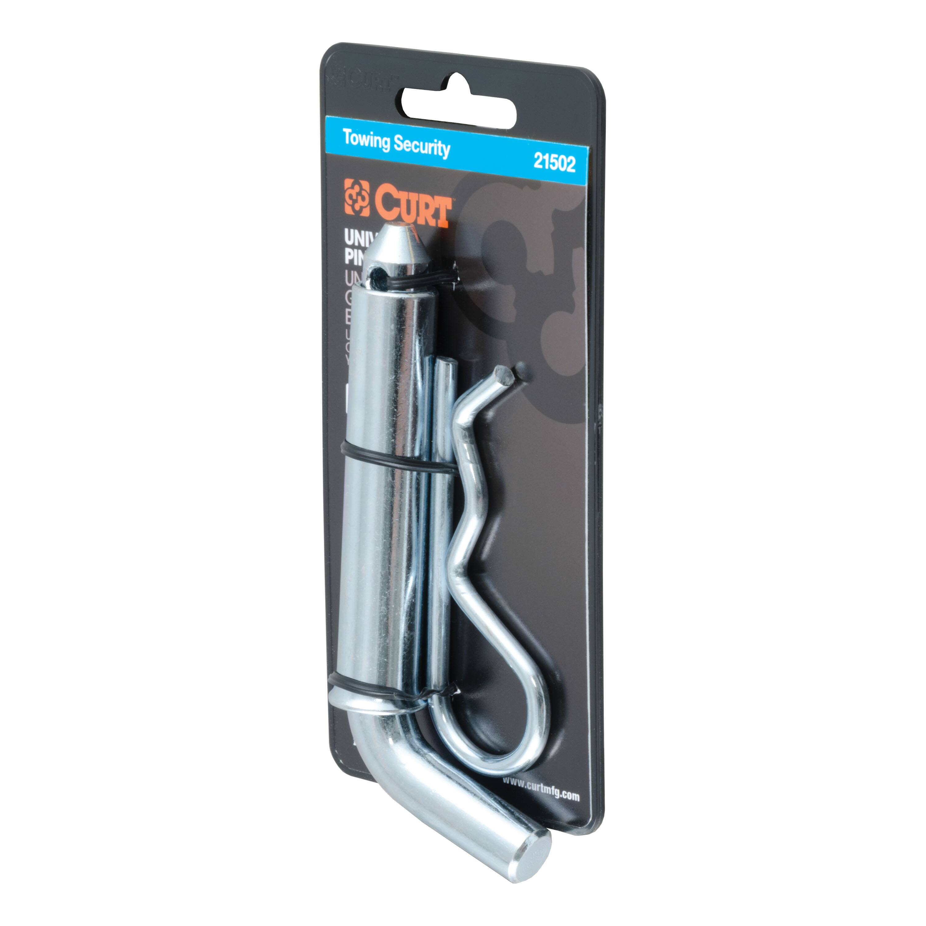 21502 1/2 Hitch Pin with 5/8 Adapter (1-1/4 or 2 Receiver, Zinc)