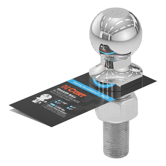 40017 1-7/8 Trailer Ball (1 x 3 Shank, 3,500 lbs., Chrome)