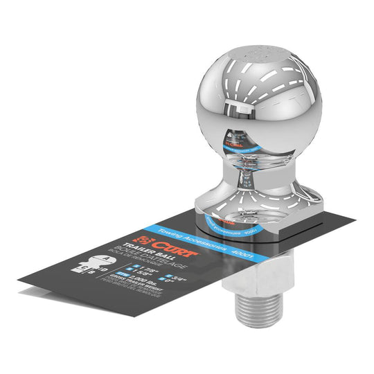 40061 1-7/8 Trailer Ball (3/4 x 1-5/8 Shank, 2,000 lb, Chrome)