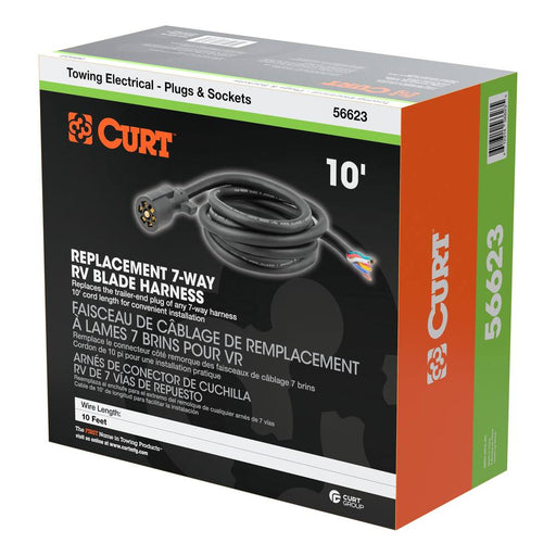 56603 10' Replacement 7-Way RV Blade Harness (Trailer Side)