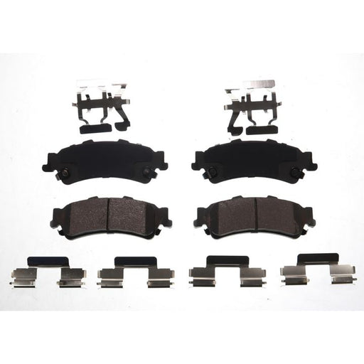BFD792BCR ProSeries OE Brake Pads and hardware set arranged neatly on a white background.