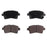 Four BFD937CR ProSeries OE Brake Pads arranged in a square with two top pads facing down and two bottom pads facing up.