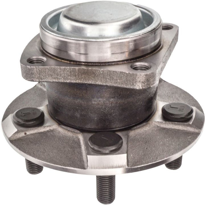 A detailed view of the PS50002 ProSeries OE Hub Bearing Assembly, featuring metal components including bolts and a circular cap on top.