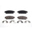 BFD1194CR ProSeries OE Brake Pads, set of four, along with associated hardware clips displayed on a white background.